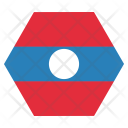 پیش‌نمایش فایل laos-3 از پک پرچم‌ها شش‌ضلعی جهان