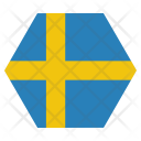 پیش‌نمایش فایل sweden-4 از پک پرچم‌ها شش‌ضلعی جهان