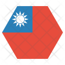 پیش‌نمایش فایل taiwan-2 از پک پرچم‌ها شش‌ضلعی جهان