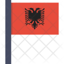 پیش‌نمایش فایل albania-2 از پک پرچم‌های جهان
