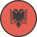 پیش‌نمایش فایل albania-7 از پک پرچم‌های جهان