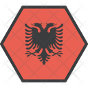 پیش‌نمایش فایل albania-8 از پک دورخط‌ها پرچم‌های جهان