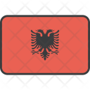 پیش‌نمایش فایل albania-11 از پک دورخط‌ها پرچم‌های جهان