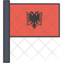 پیش‌نمایش فایل albania-12 از پک پرچم‌ها بین‌المللی