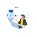 پیش‌نمایش فایل woman-working-with-robot-assistant-10772621 از پک ربات هوش مصنوعی