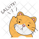 پیش‌نمایش فایل cat-salute-9283576 از پک گربه بامزه