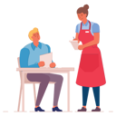 پیش‌نمایش فایل female-waitress-taking-order-from-man-5762333 از پک پیشخدمت مرد