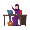 پیش‌نمایش فایل arab-businesswoman-working-at-office-5956589 از پک افراد کسب‌وکار عرب