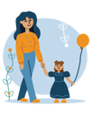 پیش‌نمایش فایل mother-and-daughter-holding-balloon-5958091 از پک فعالیت خانوادگی