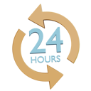 پیش‌نمایش فایل 24-hour-service-clock-8486420 از پک تحویل غذاها