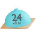 پیش‌نمایش فایل 24-hours-food-services-icon-8486419 از پک تحویل غذاها