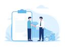 پیش‌نمایش فایل a-man-getting-a-car-loan-approved-10394572 از پک مفهوم معامله کسب‌وکار