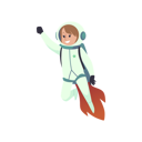 پیش‌نمایش فایل astronaut-girl-in-a-spacesuit-8373376 از پک کودکان فضانورد با موشک