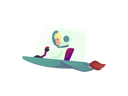پیش‌نمایش فایل astronaut-in-spacesuit-in-comic-ship-8373373 از پک کودکان فضانورد با موشک