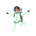 پیش‌نمایش فایل astronaut-in-spacesuit-pretends-to-fly-with-his-arms-outstretched-to-his-sides-8373370 از پک کودکان فضانورد با موشک