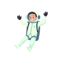 پیش‌نمایش فایل astronaut-kid-in-spacesuit-flies-in-zero-gravity-8373377 از پک کودکان فضانورد با موشک
