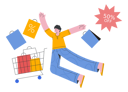 پیش‌نمایش فایل man-enjoying-shopping-discount-7056729 از پک خرید