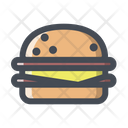 پیش‌نمایش فایل burger-1 از پک اپلیکیشن غذا و نوشیدنی با خط ضخیم