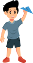 پیش‌نمایش فایل kids-with-paper-plane-8214802 از پک شخصیت کودکان