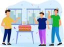 پیش‌نمایش فایل friends-doing-birthday-party-7193095 از پک جشن تولد