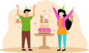 پیش‌نمایش فایل friends-doing-birthday-party-7193112 از پک جشن تولد