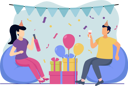 پیش‌نمایش فایل friends-doing-birthday-party-7192955 از پک جشن تولد