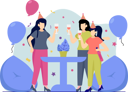 پیش‌نمایش فایل girls-doing-birthday-party-7192954 از پک جشن تولد