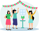 پیش‌نمایش فایل girls-doing-birthday-party-7193018 از پک جشن تولد