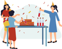 پیش‌نمایش فایل girls-doing-birthday-party-7192968 از پک جشن تولد