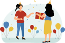 پیش‌نمایش فایل girl-give-birthday-gift-7193355 از پک جشن تولد