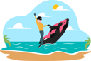 پیش‌نمایش فایل boy-riding-jet-ski-8784851 از پک سرگرمی‌های آخر هفته