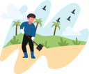 پیش‌نمایش فایل man-cleaning-beach-8784848 از پک سرگرمی‌های آخر هفته