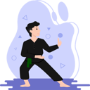 پیش‌نمایش فایل man-doing-karate-8931553 از پک ورزش و ورزش