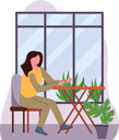 پیش‌نمایش فایل girl-sitting-in-cafe-7233085 از پک کافه