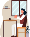 پیش‌نمایش فایل girl-in-cafe-7232945 از پک کافه