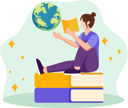 پیش‌نمایش فایل girl-reading-book-8548749 از پک روز جهانی کتاب
