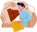 پیش‌نمایش فایل boy-with-chocolate-8819187 از پک روز جهانی شکلات