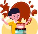 پیش‌نمایش فایل boy-with-cake-8819197 از پک روز جهانی شکلات