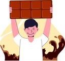 پیش‌نمایش فایل boy-with-chocolate-8819192 از پک روز جهانی شکلات