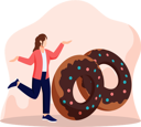 پیش‌نمایش فایل girl-with-donut-8819211 از پک روز جهانی شکلات