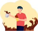پیش‌نمایش فایل man-with-chocolate-8819215 از پک روز جهانی شکلات