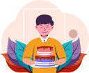 پیش‌نمایش فایل boy-holding-cake-8819304 از پک روز جهانی شکلات