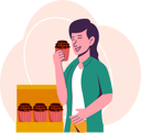 پیش‌نمایش فایل girl-eating-cupcake-8819303 از پک روز جهانی شکلات