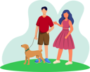 پیش‌نمایش فایل couple-walking-with-dog-8796676 از پک سرگرمی‌های آخر هفته