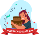 پیش‌نمایش فایل girl-with-cake-8819848 از پک روز جهانی شکلات