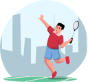 پیش‌نمایش فایل badminton-player-8933149 از پک ورزش و ورزش