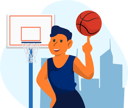 پیش‌نمایش فایل man-playing-basketball-8933153 از پک ورزش و ورزش