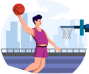 پیش‌نمایش فایل basketball-player-8933310 از پک ورزش و ورزش