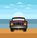 پیش‌نمایش فایل car-at-beach-8946216 از پک وینتیج رترو