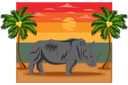پیش‌نمایش فایل rhino-8946224 از پک وینتیج رترو